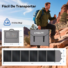 CTOLITY SP200 Panel solar plegable de 200 W