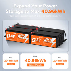 CTOLITY CT100-25 25.6V 100Ah 2560Wh LiFePO4 Battery