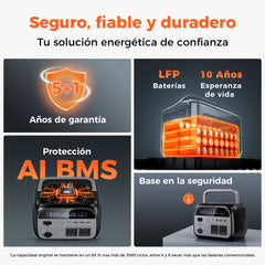 CTOLITY AP400 Estación de energía portátil con batería LiFePO₄ de 345 Wh