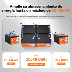 CTOLITY CT100-12 Batería LiFePO4 12.8V 100Ah 1280Wh